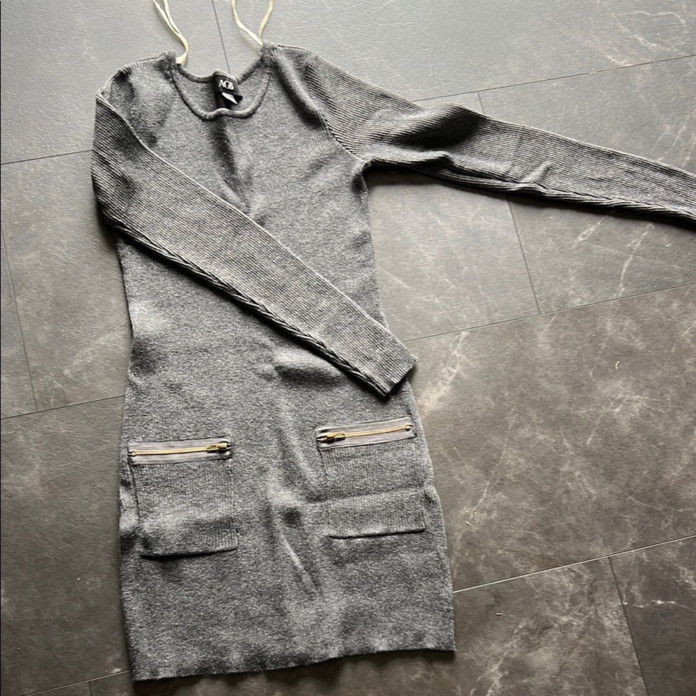 AGB Gray Long Sleeve Bodycon Dress